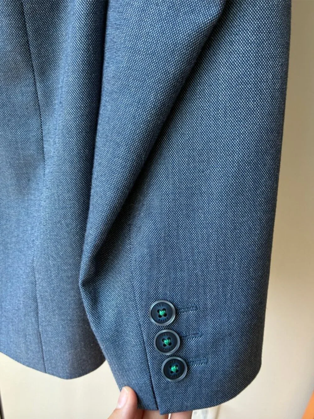 Ted Baker Blue Blazer w/ Purple Detailing & Green Stitching - US Size M